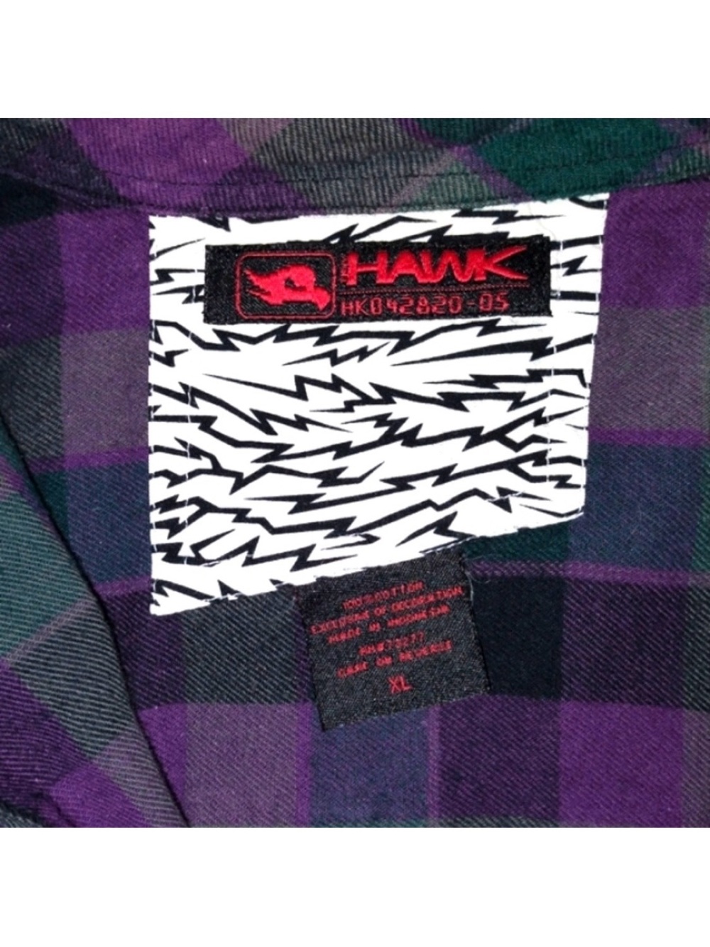 Vintage Tony Hawk Long Sleeve Button Down Throwback Grunge Skate Flannel Mens XL - Picture 4 of 7